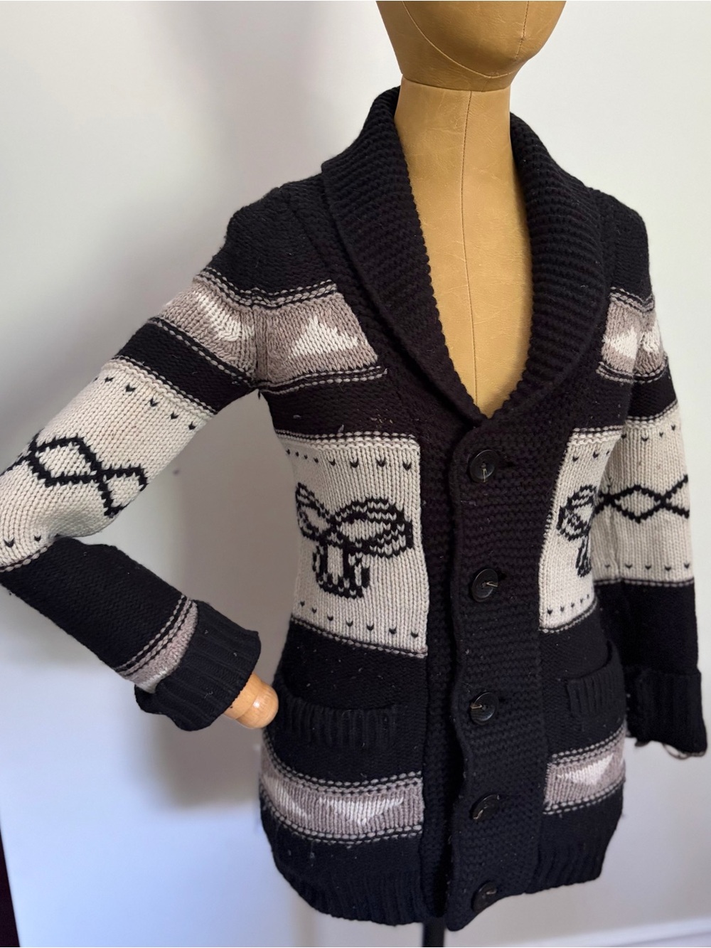 ARITZIA TNA 100% Lambswool Sea to Sky Cardigan (XXS)
